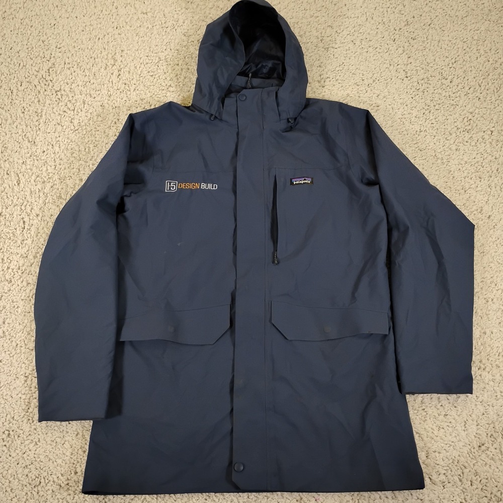 Patagonia Jacket Mens Medium Blue Tres 3-in-1 Parka Hooded Shell Only H2No Rain